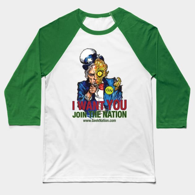 Alien Uncle Sam Baseball T-Shirt by GeekNation